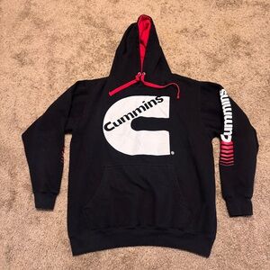 Cummins Hoodie Mens Medium Black Pullover Long Sleeve Dodge Diesel Logo